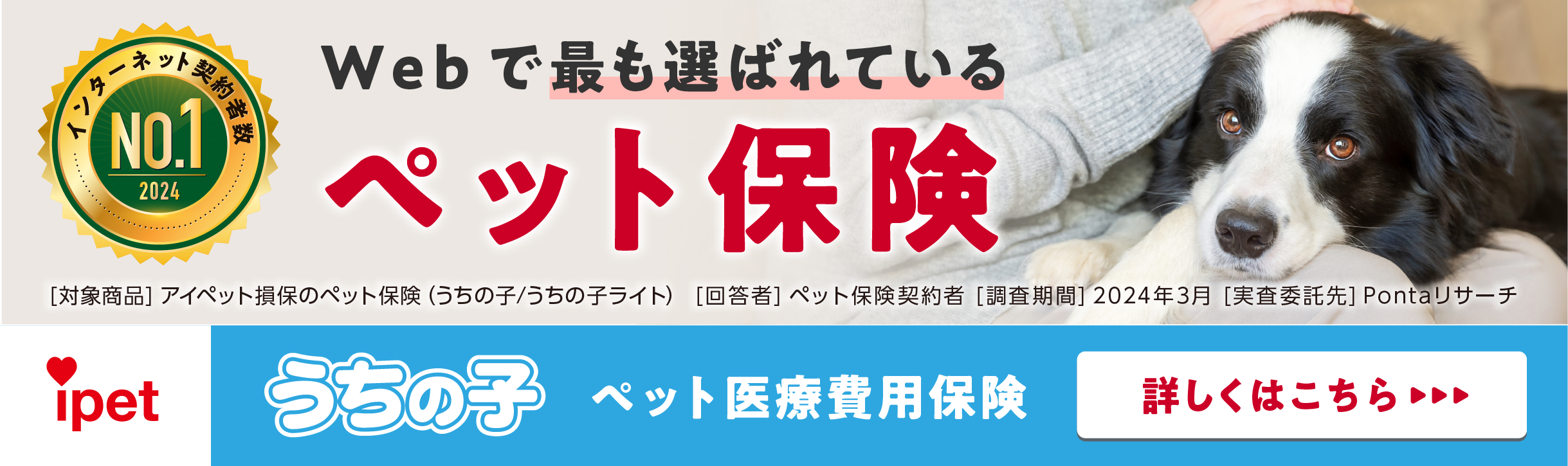 Webで最も選ばれているペット保険 ipet うちの子