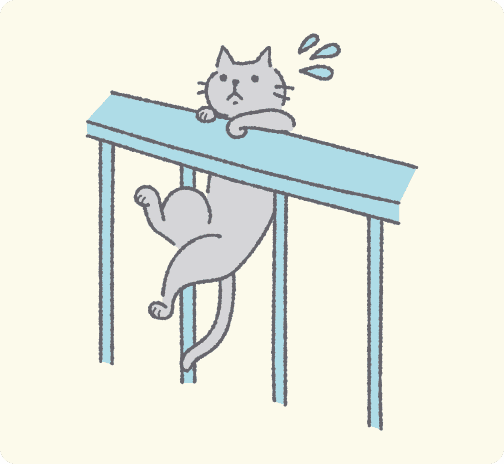 引っ越しによる環境変化で脱走しようとする猫