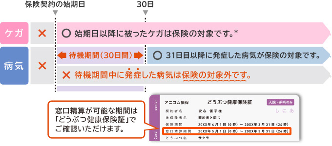 保険契約の始期日からの待機期間